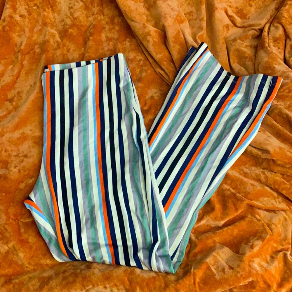 Urban Outfitters Multicolored Flowy Stripe Bottoms